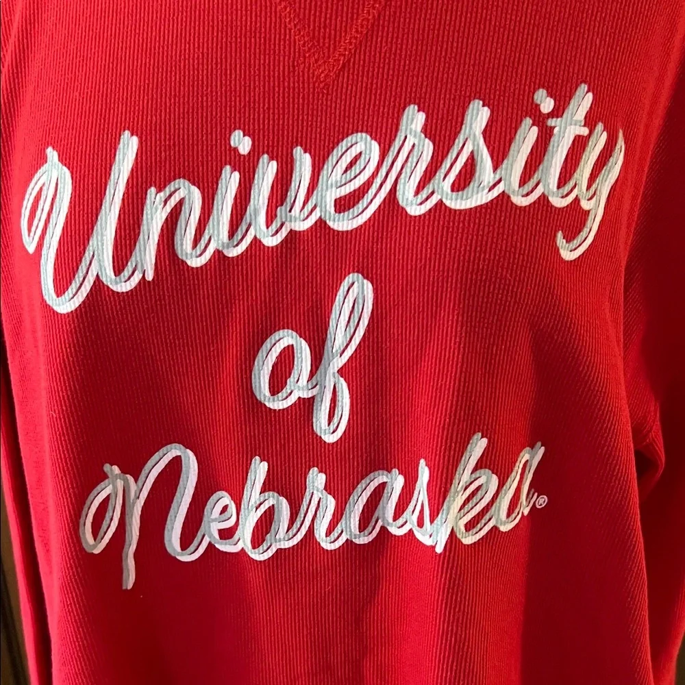 University of Nebraska Red Long Sleeve Women's Tee - Picture 3 of 5
